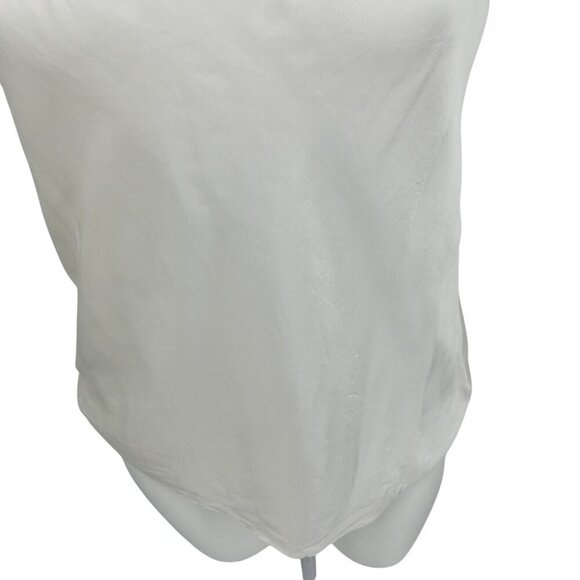 Lafayette 148 100% Silk Winter White Sleeveless Lined Blouse Top Size 4 Scoop - Picture 5 of 10